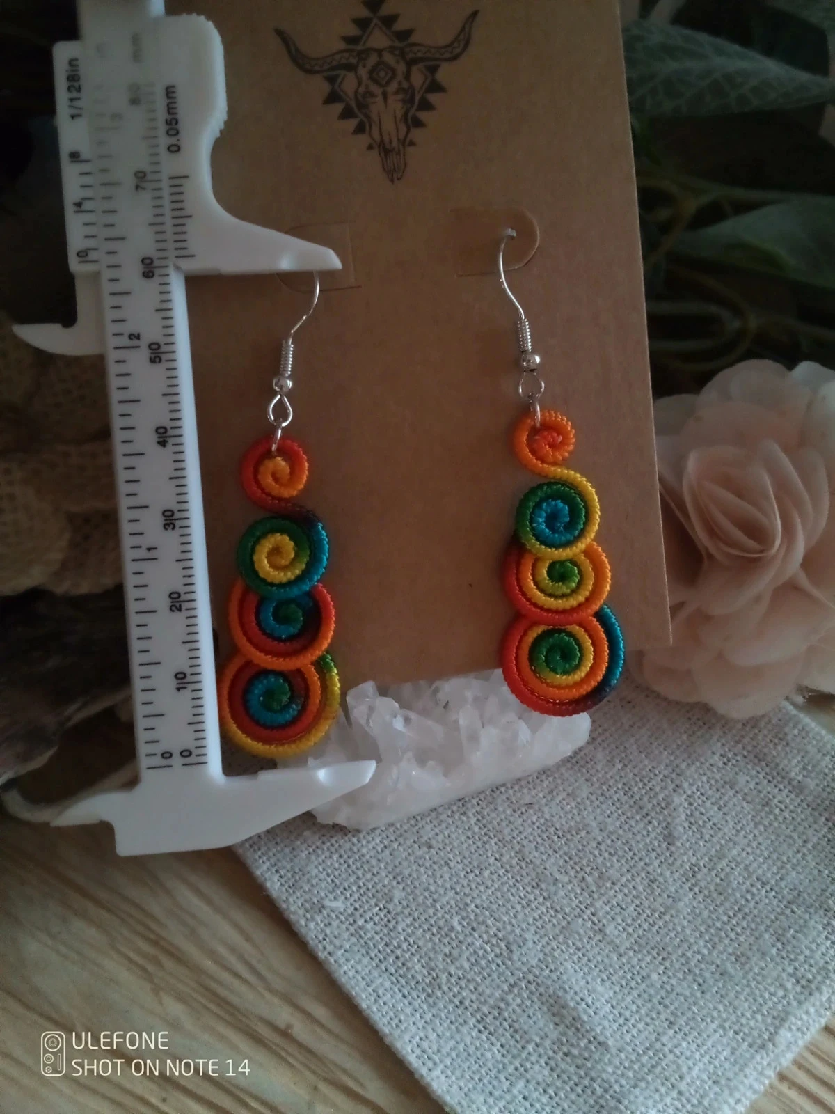 Boucles d'oreilles bohèmes colorées – photo 2